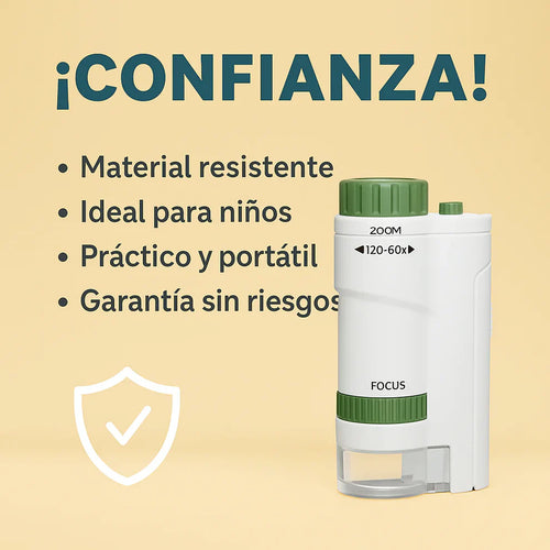 MicroExplorer 4K – Microscopio Portátil para Niños