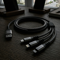 Cable de Carga Rápida 3-en-1 Reforzado
