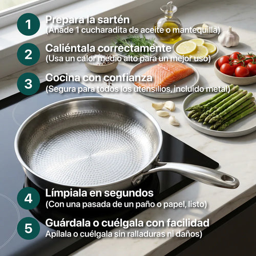 TitaniumChef™ – El Pack de  3 Sartenes Más Resistente del Mundo, Ahora en Tu Cocina