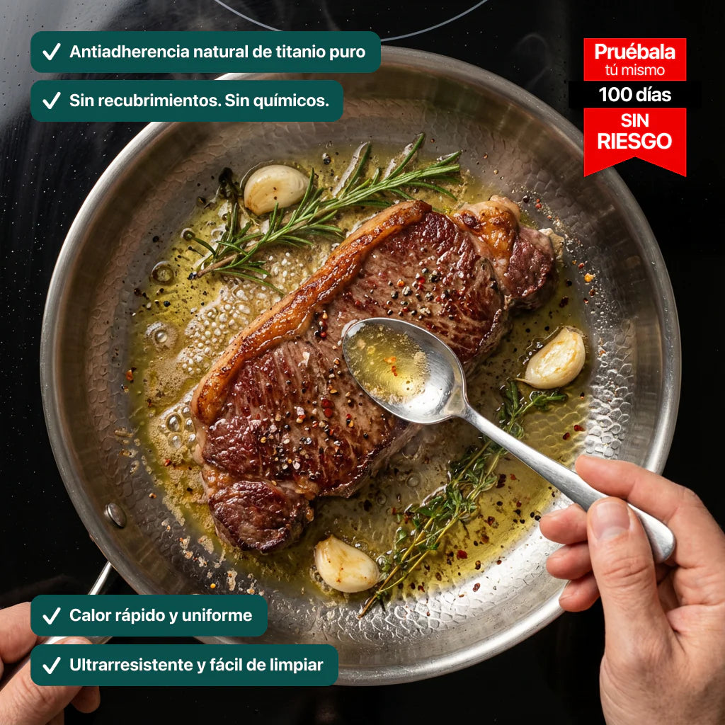 TitaniumChef™ – El Pack de  3 Sartenes Más Resistente del Mundo, Ahora en Tu Cocina