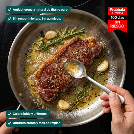 TitaniumChef™ – El Pack de  3 Sartenes Más Resistente del Mundo, Ahora en Tu Cocina